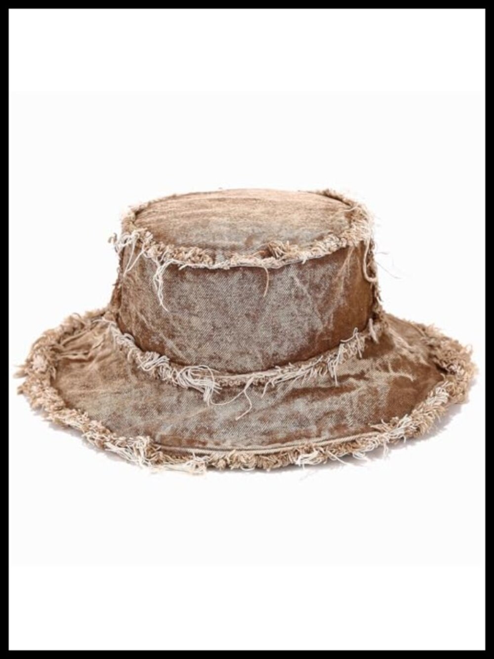 Vintage Distressed Denim Bucket Hat Packable Sun Hat for Men Women